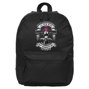 Veteran Day 82nd Airborne Division Paratrooper Fort Bragg Gift 16 in Basic Backpack