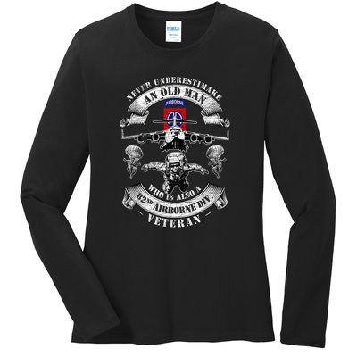 Veteran Day 82nd Airborne Division Paratrooper Fort Bragg Gift Ladies Long Sleeve Shirt