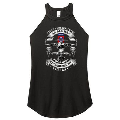 Veteran Day 82nd Airborne Division Paratrooper Fort Bragg Gift Women's Perfect Tri Rocker Tank