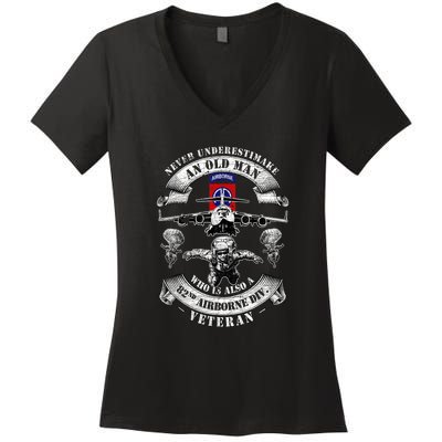 Veteran Day 82nd Airborne Division Paratrooper Fort Bragg Gift Women's V-Neck T-Shirt