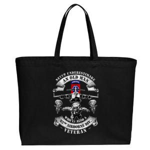 Veteran Day 82nd Airborne Division Paratrooper Fort Bragg Gift Cotton Canvas Jumbo Tote