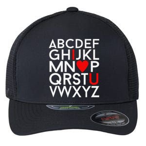 Valentine's Day, ABC I Love You Valentines Design Flexfit Unipanel Trucker Cap