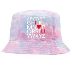 Valentine's Day, ABC I Love You Valentines Design Tie-Dyed Bucket Hat