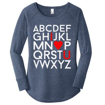 Valentine's Day, ABC I Love You Valentines Design Women's Perfect Tri Tunic Long Sleeve Shirt