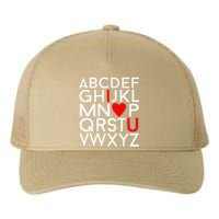 Valentine's Day, ABC I Love You Valentines Design Yupoong Adult 5-Panel Trucker Hat