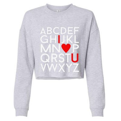 Valentine's Day, ABC I Love You Valentines Design Cropped Pullover Crew