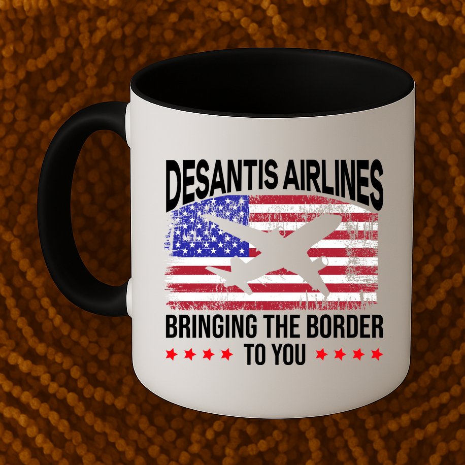 Vintage Desantis Airlines Bringing The Border To You Mug