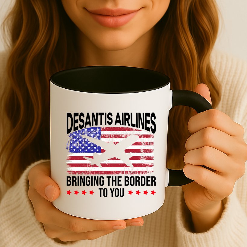 Vintage Desantis Airlines Bringing The Border To You Mug