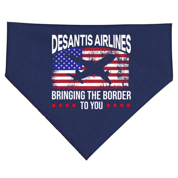 Vintage Desantis Airlines Bringing The Border To You USA-Made Doggie Bandana