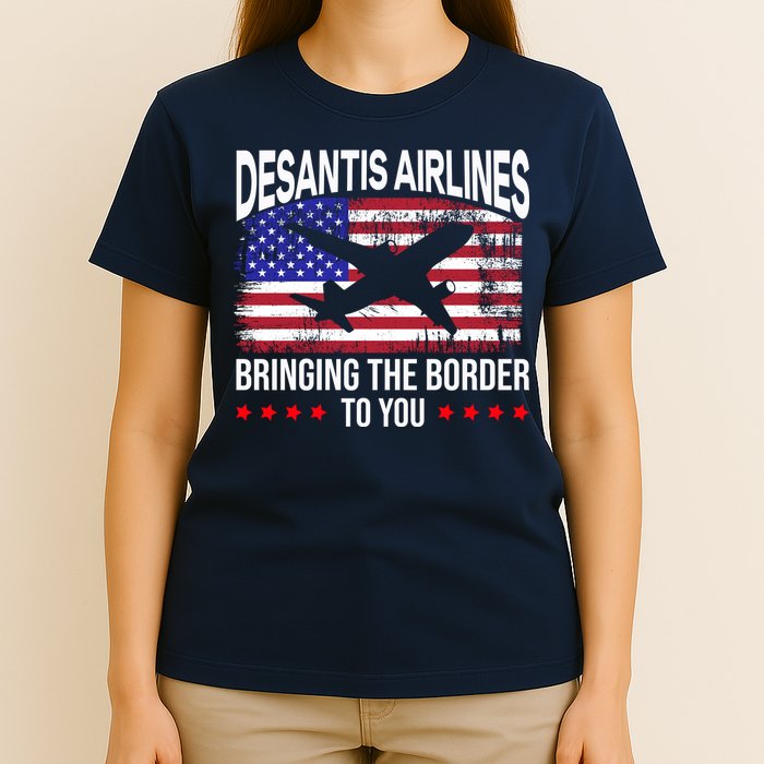 Vintage Desantis Airlines Bringing The Border To You T-Shirt