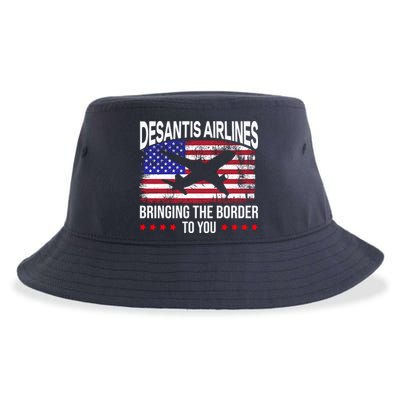 Vintage Desantis Airlines Bringing The Border To You Sustainable Bucket Hat
