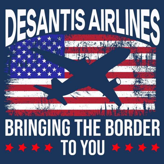 Vintage Desantis Airlines Bringing The Border To You Flatbill Hat