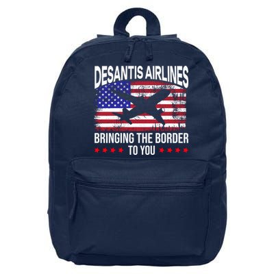 Vintage Desantis Airlines Bringing The Border To You 16 in Basic Backpack