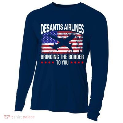 Vintage Desantis Airlines Bringing The Border To You Cooling Performance Long Sleeve Crew