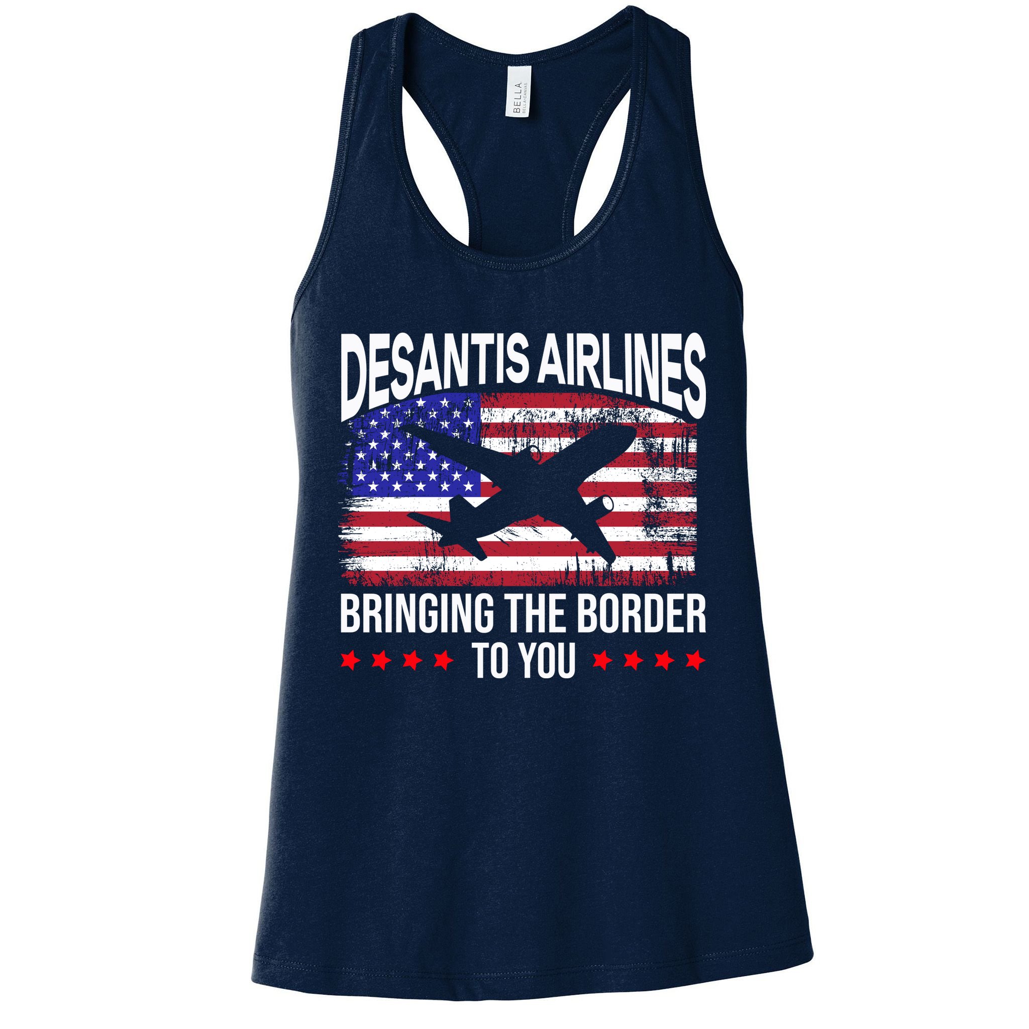 Vintage Desantis Airlines Bringing The Border To You Womens Tank Top