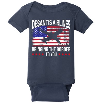 Vintage Desantis Airlines Bringing The Border To You Baby Bodysuit