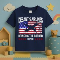 Vintage Desantis Airlines Bringing The Border To You Toddler T-Shirt
