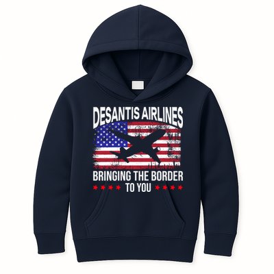 Vintage Desantis Airlines Bringing The Border To You Kids Hoodie