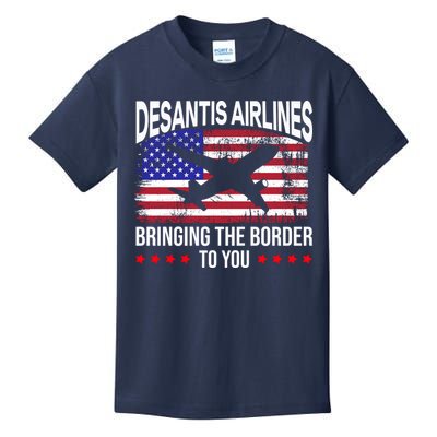 Vintage Desantis Airlines Bringing The Border To You Kids T-Shirt