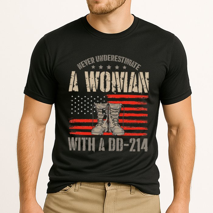 VeteranS Day A Woman With A Dd 214 Female Veteran Cooling Performance Crew T-Shirt