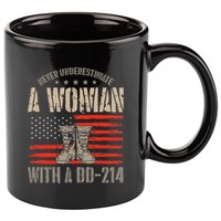VeteranS Day A Woman With A Dd 214 Female Veteran 11oz C Handle Ceramic Mug