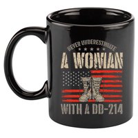 VeteranS Day A Woman With A Dd 214 Female Veteran 11oz C Handle Ceramic Mug