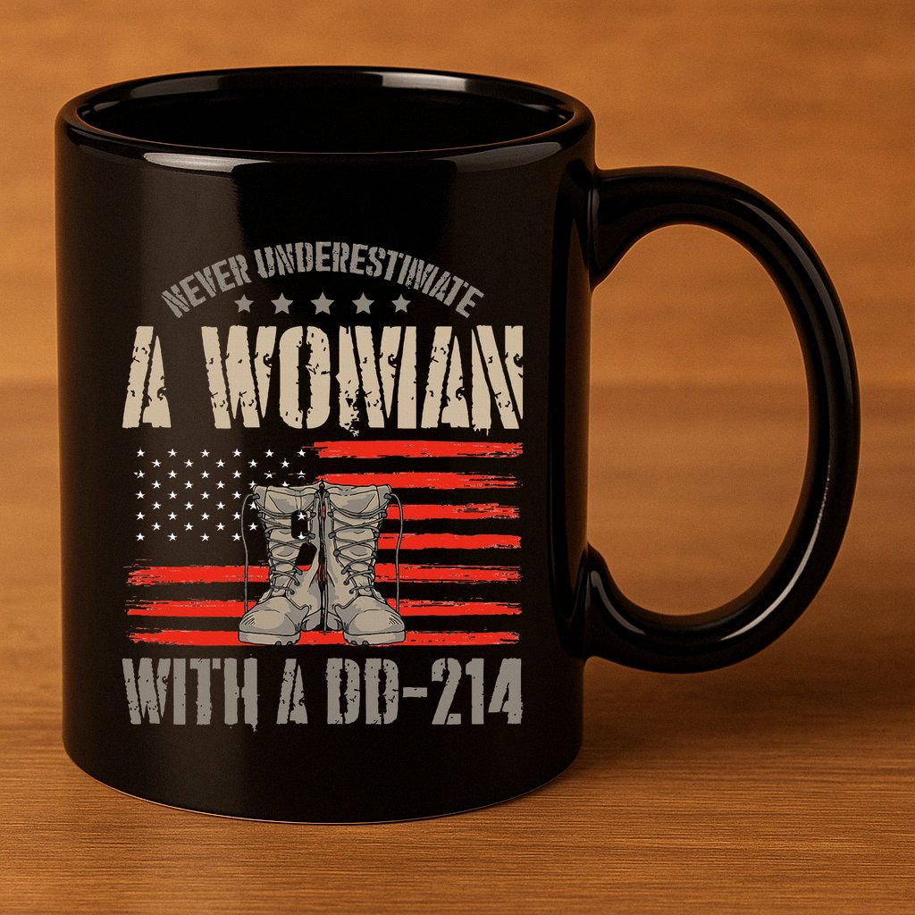VeteranS Day A Woman With A Dd 214 Female Veteran 11oz C Handle Ceramic Mug