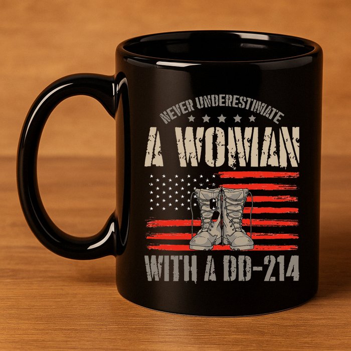 VeteranS Day A Woman With A Dd 214 Female Veteran 11oz C Handle Ceramic Mug