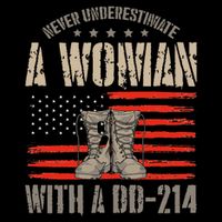 VeteranS Day A Woman With A Dd 214 Female Veteran Drawstring Bag