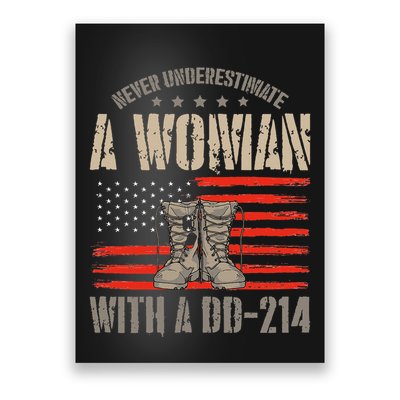 VeteranS Day A Woman With A Dd 214 Female Veteran Poster
