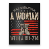 VeteranS Day A Woman With A Dd 214 Female Veteran Poster