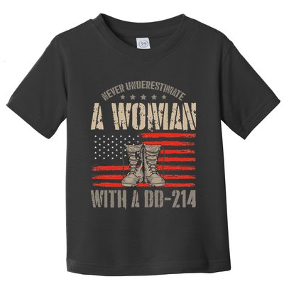 VeteranS Day A Woman With A Dd 214 Female Veteran Toddler T-Shirt