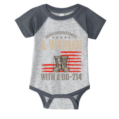 VeteranS Day A Woman With A Dd 214 Female Veteran Infant Baby Jersey Bodysuit