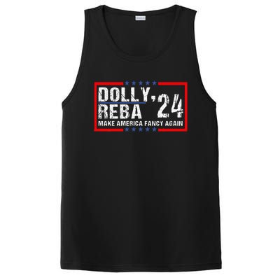 Vintage Dolly And Reba 2024 Make America Fancy Again  PosiCharge Competitor Tank