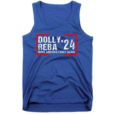 Vintage Dolly And Reba 2024 Make America Fancy Again  Tank Top