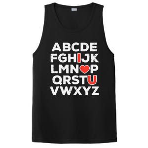 Valentines Day Alphabet ABC I Love You Teacher Wo PosiCharge Competitor Tank