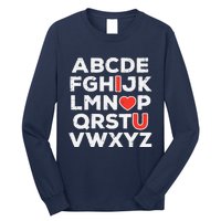 Valentines Day Alphabet ABC I Love You Teacher Wo Long Sleeve Shirt