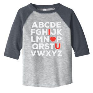 Valentines Day Alphabet ABC I Love You Teacher Wo Toddler Fine Jersey T-Shirt