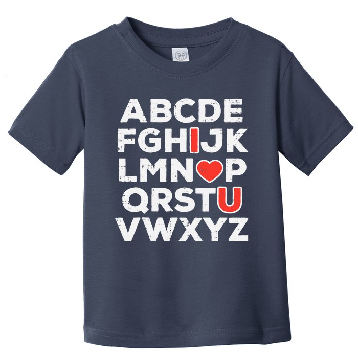 Valentines Day Alphabet ABC I Love You Teacher Wo Toddler T-Shirt