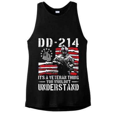 Veteran DD-214 Alumni Armed Forces I Am The Storm Ladies PosiCharge Tri-Blend Wicking Tank
