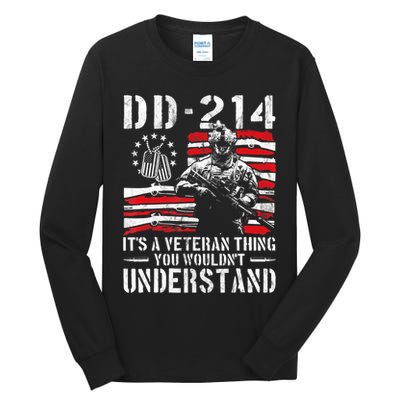 Veteran DD-214 Alumni Armed Forces I Am The Storm Tall Long Sleeve T-Shirt