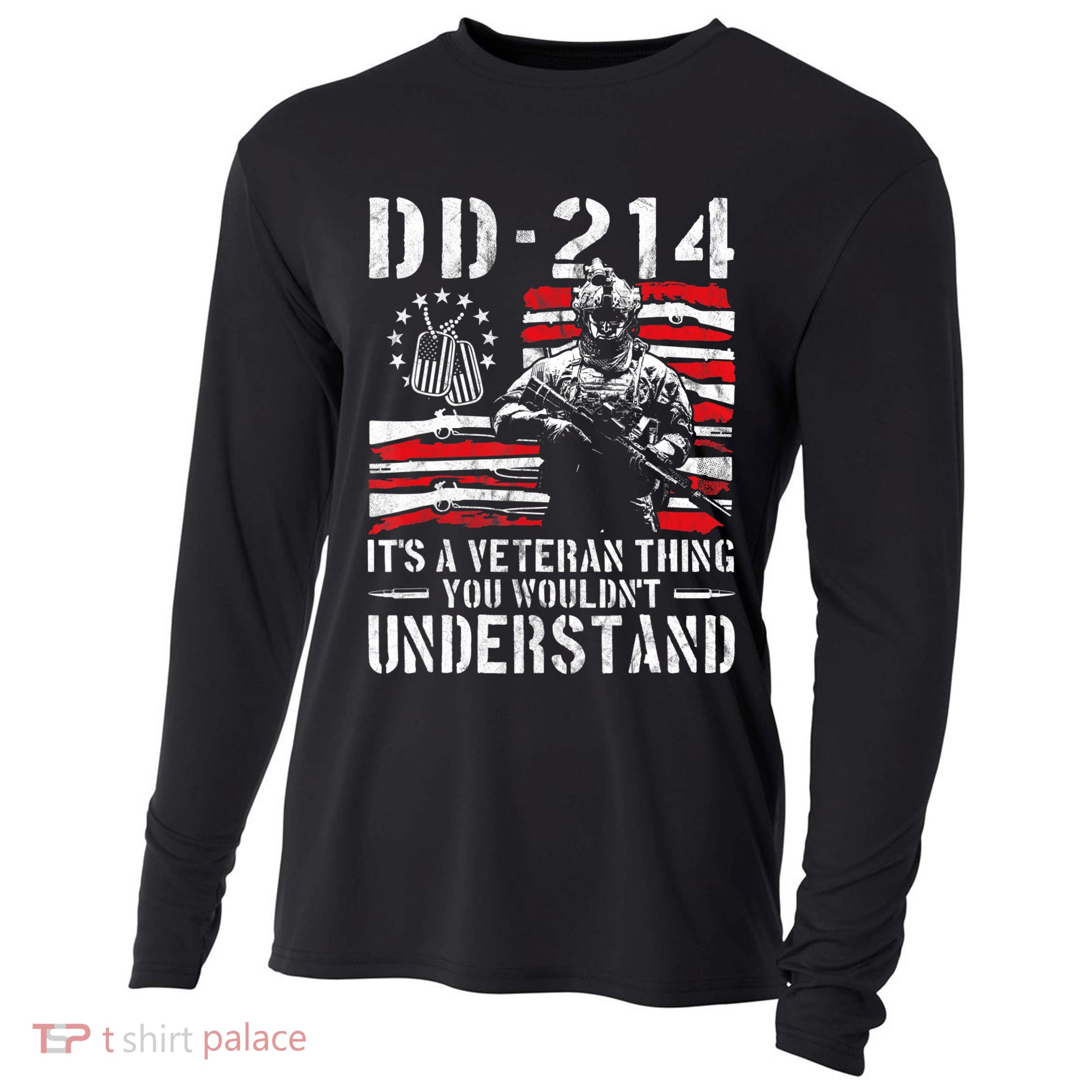 Veteran DD-214 Alumni Armed Forces I Am The Storm Cooling Performance Long Sleeve Crew