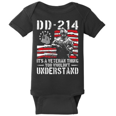 Veteran DD-214 Alumni Armed Forces I Am The Storm Baby Bodysuit