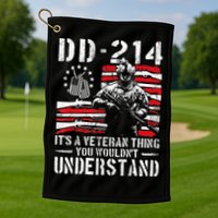 Veteran DD-214 Alumni Armed Forces I Am The Storm Golf Towel