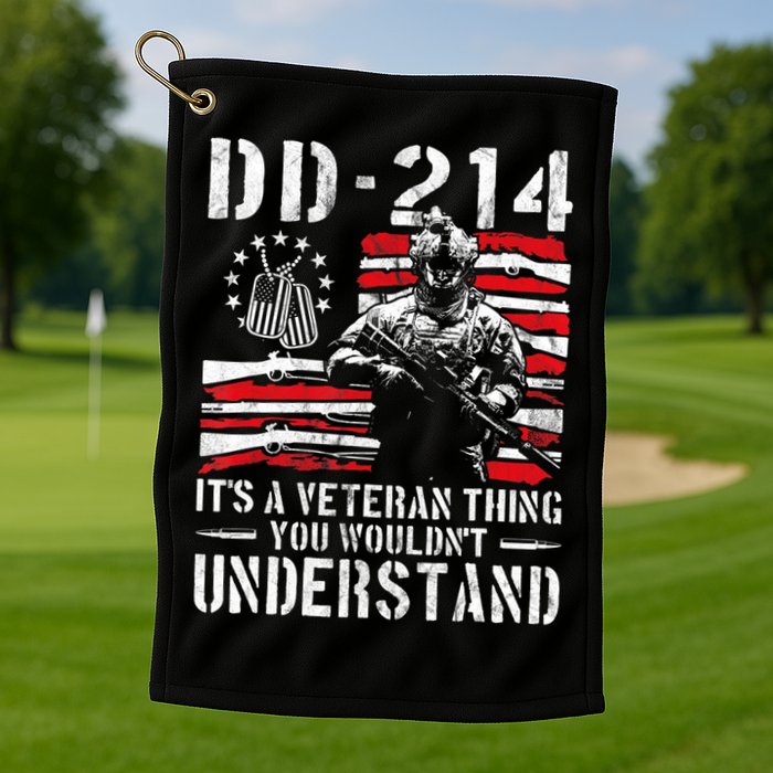 Veteran DD-214 Alumni Armed Forces I Am The Storm Golf Towel