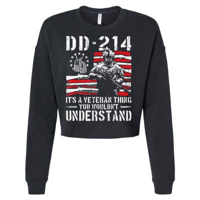 Veteran DD-214 Alumni Armed Forces I Am The Storm Cropped Pullover Crew