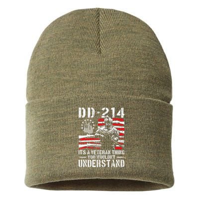 Veteran DD-214 Alumni Armed Forces I Am The Storm Sustainable Knit Beanie
