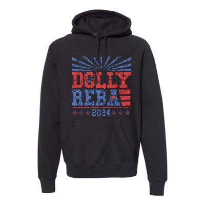 Vintage Dolly And Reba 2024 Make America Fancy Again Premium Hoodie