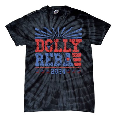 Vintage Dolly And Reba 2024 Make America Fancy Again Tie-Dye T-Shirt