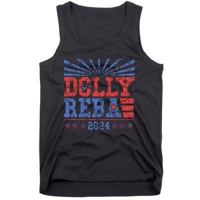 Vintage Dolly And Reba 2024 Make America Fancy Again Tank Top